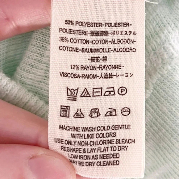 We the Free - Free People Mint Green Dolman Sleeve Pullover Shirt Women's XS - Picture 7 of 8